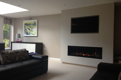Photo of a contemporary home design in West Midlands.