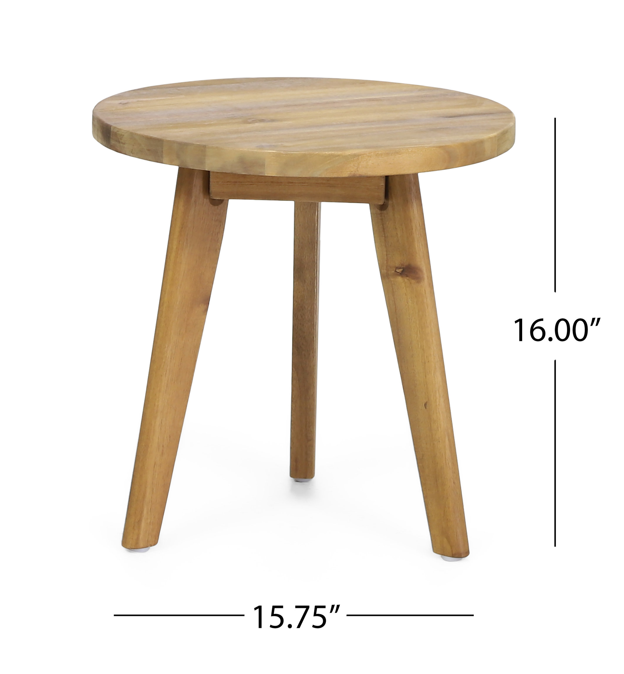 Mignon Outdoor 2 Seater Acacia Wood Chat Set, Light Brown/Beige/Natural Finish