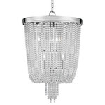 Hudson Valley - Hudson Valley Royalton Eight Light Pendant 9018-PN - Eight Light Pendant from Royalton collection in Polished Nickel finish. Number of Bulbs 8. Max Wattage 40.00. No bulbs included. Bring back the elegance and the glamour of a Jazz Age ballroom with this opulent chandelier. Strings of crystal beads like pearl necklaces cascade all around the light source. Generous amounts of crystal pour down in waterfall-like profusion. With streamlined simplicity and classic elegance, Royalton adds a dash of panache to your space. No UL Availability at this time.