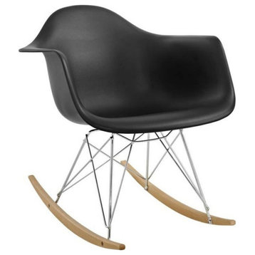 Adaire Plastic Lounge Chair, Black