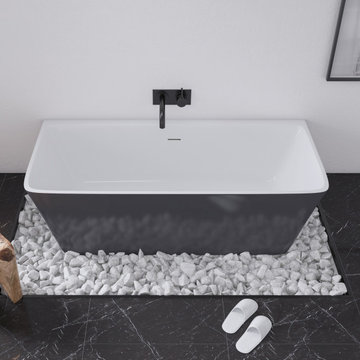Motril 67" x 29" Soaking Bathtub in Gray Finish
