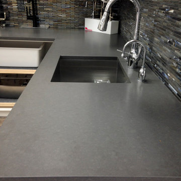 Pompeii Quartz Wood Ash Brushed Kitchen