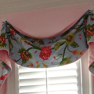 Soft valances on board or pole