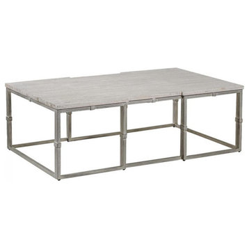 Alden Coffee Table, Light Grey, Brushed Silver, 52"W (SCH-151015 8021UC7)