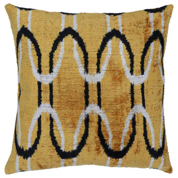 Canvello Handmade Luxury Gold Throw Pillow Down Filled 16x16 in