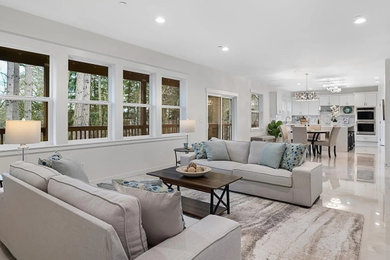 Family room - modern family room idea in Other