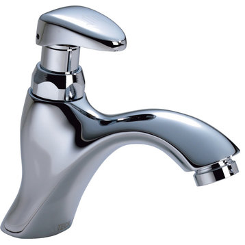 Delta 87T105 Single Handle Metering Slow-Close Bathroom Faucet - Chrome