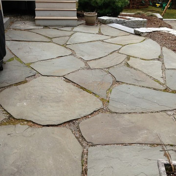 Irregular Bluestone Patio with Wide Seams