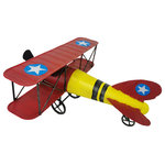 Peterson Artwares - Red Airplane Model Decor - Red Airplane Model Decor. 11in x11in x5.5in