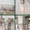 Kira Home Asher 23" Farmhouse / Bathroom Light, Conic Glass Shades, Bleached Oak