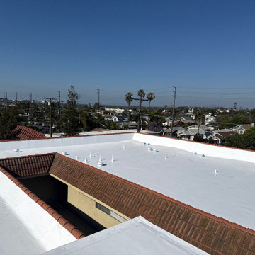 Multi-Family Single-Ply IB Roof System Recover in Long Beach, CA on Redondo Ave