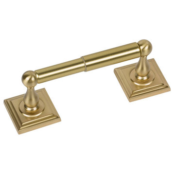 700 Series Wall Mount Toilet Paper Holder With Roller, Satin Brass