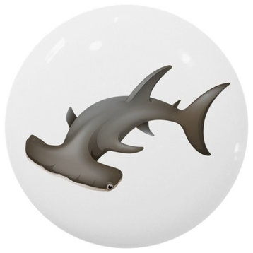 Hammerhead Shark #2 Ceramic Cabinet Drawer Knob