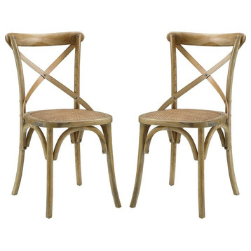 Gear Dining Side Chair Set of 2, Natural