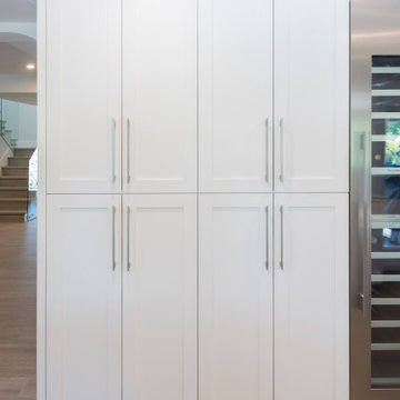 Transitional White Kitchen & Bath