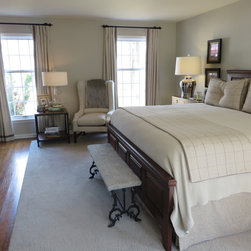 Box Pleated Drapery Panels and Custom Bedding in Sophisticated Neutrals - Products