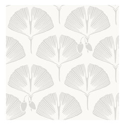 Ginko Wallpaper - Light Grey - Wallpaper
