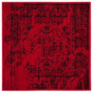 Safavieh Adirondack Collection ADR101 Rug, Red/Black, 6' Square