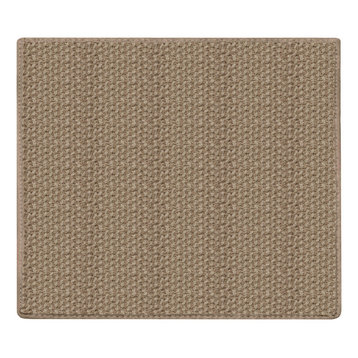 Nugget Indoor/Outdoor Carpet, Soft Textured Loop Rugs, Ivory, Square 7'x7'