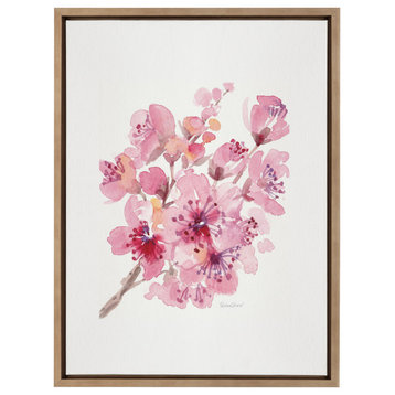 Sylvie Cherry Blossom 2 Framed Canvas by Patricia Shaw, Gold 18x24