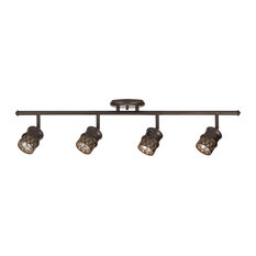 Norris 4-Light Oil Rubbed Bronze Adjustable Track Lighting, Bulbs Included