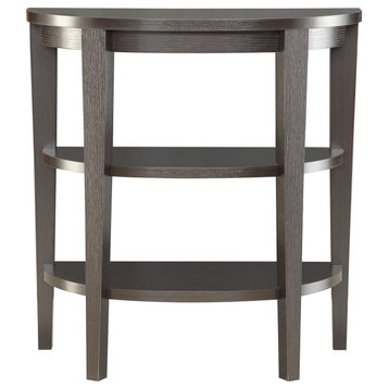 Newport Half-Circle Console Table With Shelves