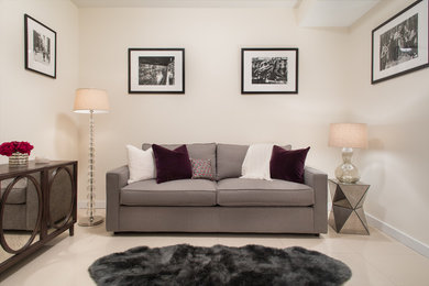 Example of a trendy bedroom design in New York