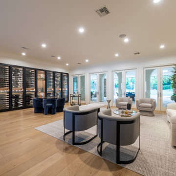 Oaks Calabasas Wine Wall With Black Steel Doors