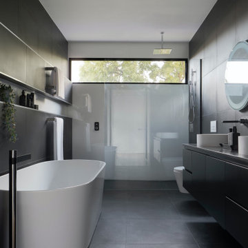 Modern Bathroom - Charcoal & White