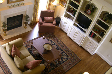 Inspiration for a transitional family room remodel in Other