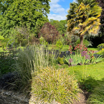 Beautiful paving and planting scheme