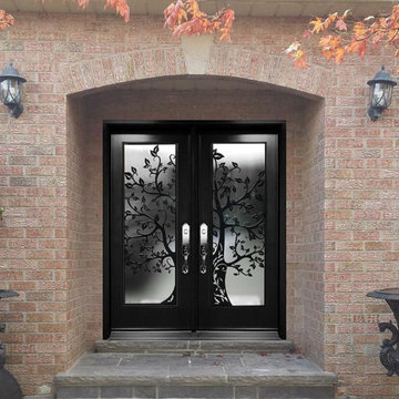 Woodland, Laser cut Steel. Door Inserts
