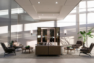 Living room - contemporary living room idea in Grand Rapids