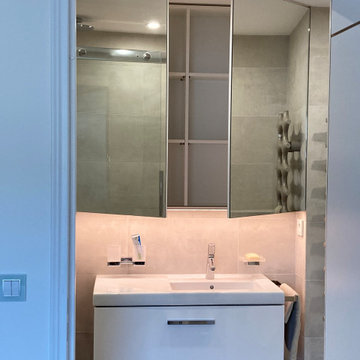Bathroom fils +meuble sur mesure / Réalisation
