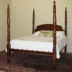 Tall Post Country Maple Antique Bed - Beds