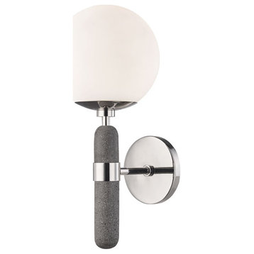 Mitzi Lighting Brielle H289101-PN 1 Light Wall Sconce, Polished Nickel
