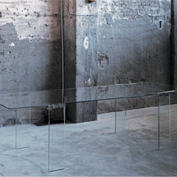 Glas Italia - Glas Italia Naked Glass Extendable Dining Table - Dining Tables