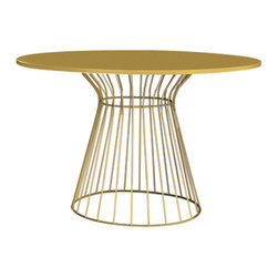 YumanMod - BRIGITTE, Circular Dining Table, Mat Lacquered Base, Mat Lacquered Top - Dining Tables