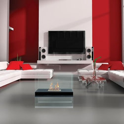 Madison Indoor/Outdoor Biofuel Floor Fireplace - Outdoor Fireplaces