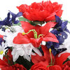 Admired By Nature Artificial 24-Stem Peony, Lily, Mum Mixed Bush