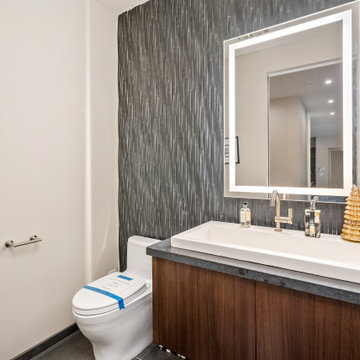 Modern powder room in Pismo Beach