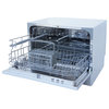 6 Place Settings Silver Countertop Dishwasher With Delay Start