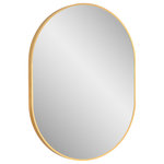 Design Element - Vera 24 in. x 32 in. Modern Oval Framed Rose Gold Wall Mount Mirror - The Vera mirror collection by Design Element provides a beautiful finishing touch to your home decor. Available in different finishes and shapes, all Vera mirrors features a lightweight and durable steel frame. While these modern styled mirrors are perfect to pair up with your bathroom vanity, they are also an excellent choice for other rooms in your home such as bedrooms, living rooms and hallways.