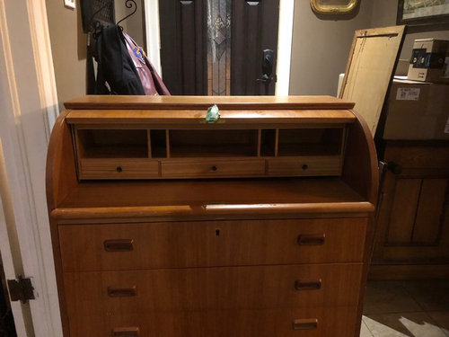 Help Needed Danish Roll Top Secretary Desk