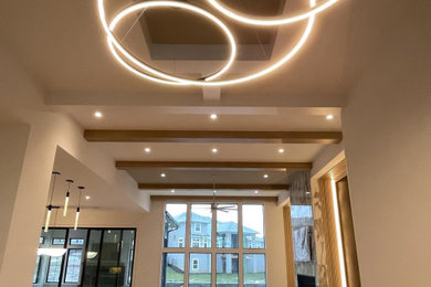 Inspiration for a contemporary entryway remodel in Kansas City