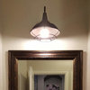 Industrial Rust Gooseneck Wall Sconce with Cage, Plug-in