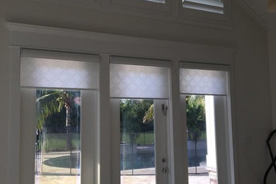 Specialty Shaped Shutters and Large Sliding Glass Doors