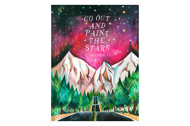"Paint The Stars" Stretched Canvas Wall Art by Katie Daisy, 10"x14"