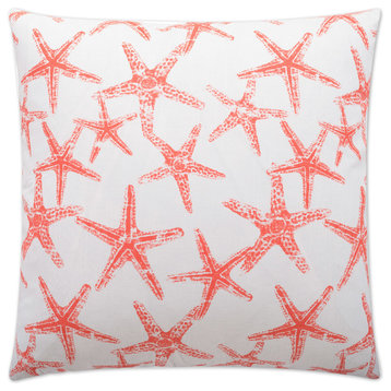 Seafriends Salmon Feather Down Decorative Throw Pillow, 24x24