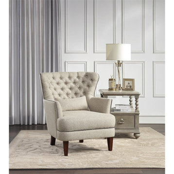 Lexicon Marriana Upholstered Accent Chair in Beige